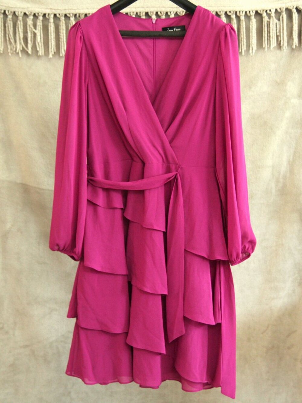 Jessica Howard Fuscia Low Neckline Dress